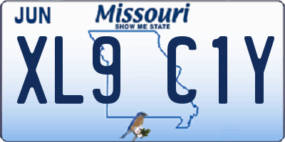 MO license plate XL9C1Y