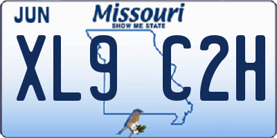MO license plate XL9C2H