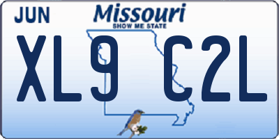 MO license plate XL9C2L