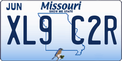 MO license plate XL9C2R