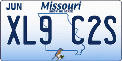 MO license plate XL9C2S