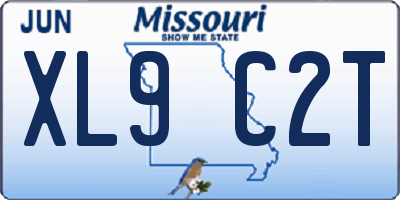 MO license plate XL9C2T