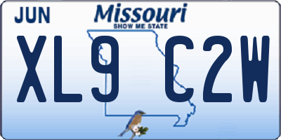 MO license plate XL9C2W