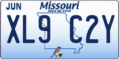 MO license plate XL9C2Y