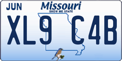 MO license plate XL9C4B