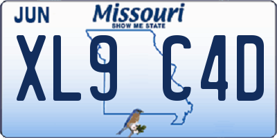 MO license plate XL9C4D
