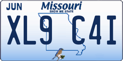 MO license plate XL9C4I