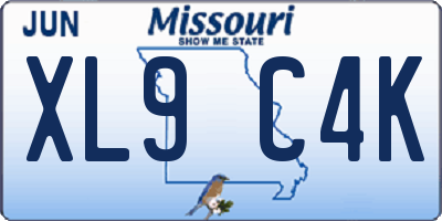 MO license plate XL9C4K