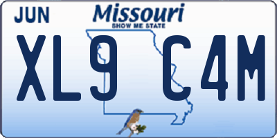 MO license plate XL9C4M