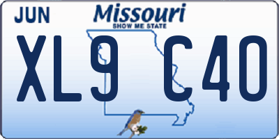 MO license plate XL9C4O