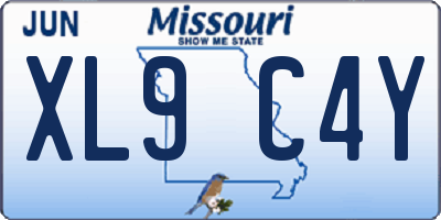 MO license plate XL9C4Y