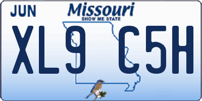 MO license plate XL9C5H