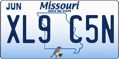 MO license plate XL9C5N