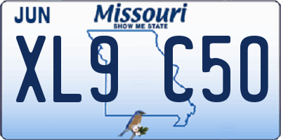 MO license plate XL9C5O