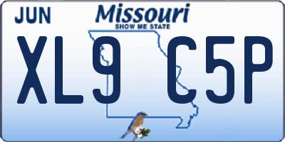 MO license plate XL9C5P