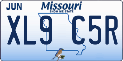 MO license plate XL9C5R