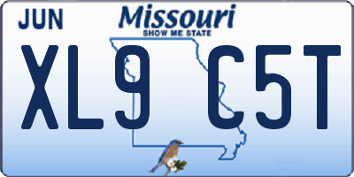 MO license plate XL9C5T
