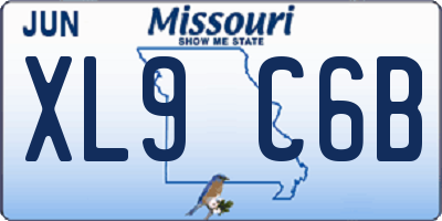 MO license plate XL9C6B
