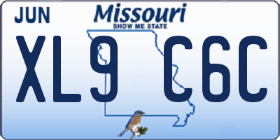 MO license plate XL9C6C