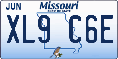 MO license plate XL9C6E