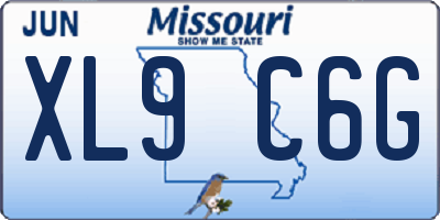MO license plate XL9C6G