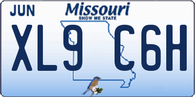 MO license plate XL9C6H