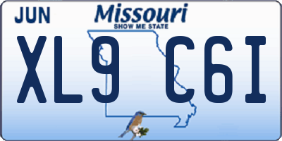 MO license plate XL9C6I