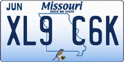 MO license plate XL9C6K