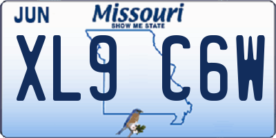 MO license plate XL9C6W