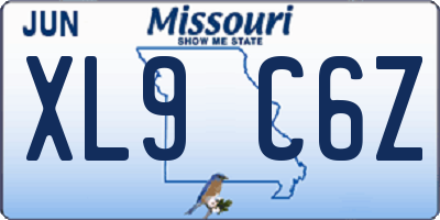 MO license plate XL9C6Z