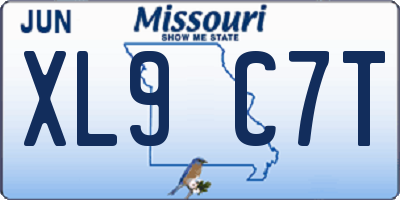 MO license plate XL9C7T