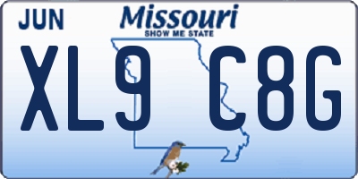 MO license plate XL9C8G