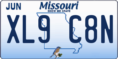 MO license plate XL9C8N