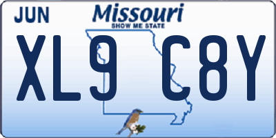 MO license plate XL9C8Y