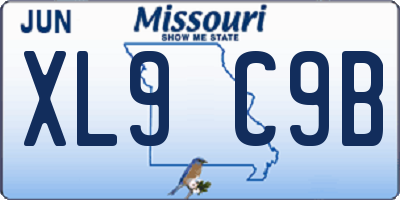 MO license plate XL9C9B