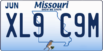 MO license plate XL9C9M