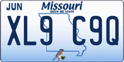 MO license plate XL9C9Q