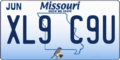 MO license plate XL9C9U