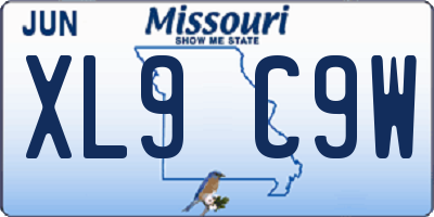 MO license plate XL9C9W