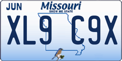 MO license plate XL9C9X