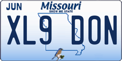 MO license plate XL9D0N