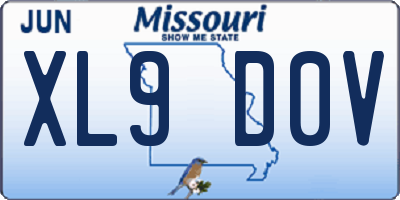 MO license plate XL9D0V