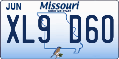 MO license plate XL9D6O