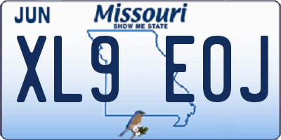 MO license plate XL9E0J