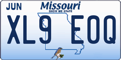 MO license plate XL9E0Q