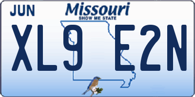 MO license plate XL9E2N