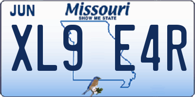 MO license plate XL9E4R