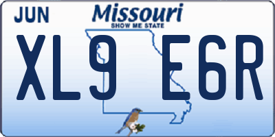 MO license plate XL9E6R