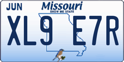 MO license plate XL9E7R