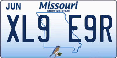 MO license plate XL9E9R